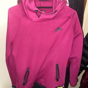 Burgundy Nike Tech Sweater